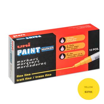 uni-ball Paint PX-21 Oil-Based Paint Markers, Fine Line, 1.2mm, Yellow
