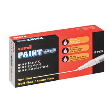 uni-ball Paint PX-21 Oil-Based Paint Markers, Fine Line, 1.2mm, White