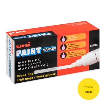 uni-ball Paint PX-30 Oil-Based Paint Markers, Broad Line, 8mm, Yellow