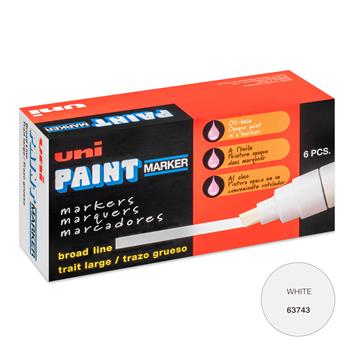 uni-ball Paint PX-30 Oil-Based Paint Markers, Broad Line, 8mm, White