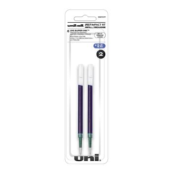 uni-ball 207 Impact RT Gel Pen Refills, Bold Point, 1.0mm, Blue, 2/Pack