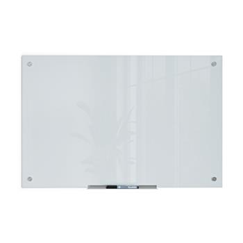 U Brands Glass Dry Erase Board, 23&quot; W x 35&quot; H, Frosted White Tempered Glass Surface