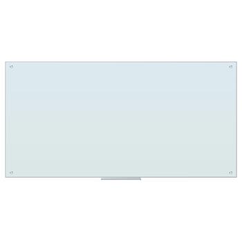 U Brands Magnetic Glass Dry Erase Board, 35&quot; W x 70&quot; H, Frosted White Tempered Glass Surface