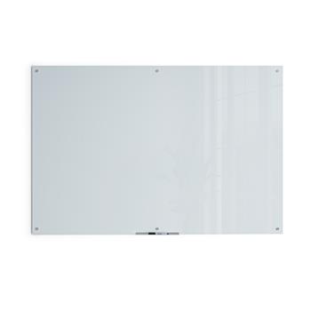 U Brands Glass Non-Magnetic Dry Erase Board, 72&quot; x 48&quot;, White Frosted Surface, Frameless