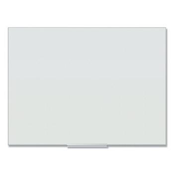 U Brands Floating Glass Ghost Grid Dry Erase Board, 48&quot; x 36&quot;, White