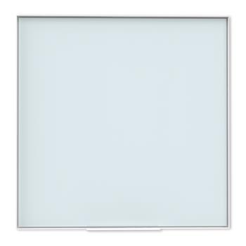 U Brands Glass Dry Erase Board, Only for use with High Energy Magnets, 35&quot; x 35&quot;, White Aluminum Frame, Frosted White Tempered Glass Surface