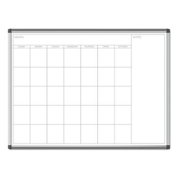 U Brands PINIT Magnetic Dry Erase Undated One Month Calendar, 48&quot; x 36&quot;, White
