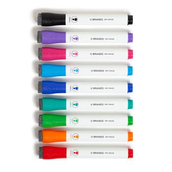 U Brands Dry Erase Markers, Bold Chisel Point, Assorted Colors, 48/Pack