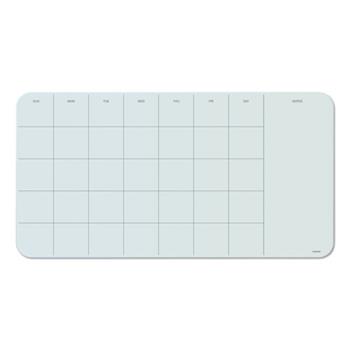 U Brands Cubicle Glass Dry Erase Undated Four Week Calendar Board, 23&quot; x 12&quot;, White
