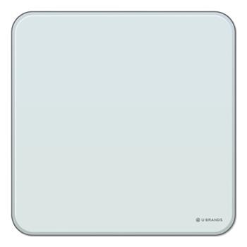 U Brands Cubicle Glass Dry Erase Board, 12&quot; x 12&quot;, White
