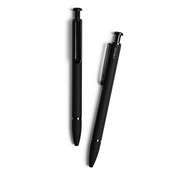 U Brands Monterey Soft Touch Ballpoint Pens, 1 mm Pen Point Size, Midnight, 12/Pack
