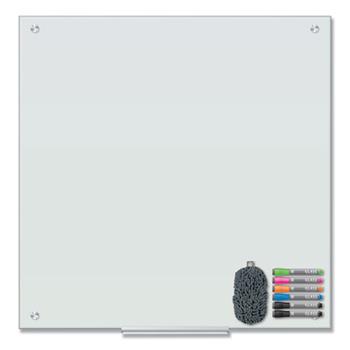 U Brands Magnetic Glass Dry Erase Board Value Pack, 36&quot; x 36&quot;, White