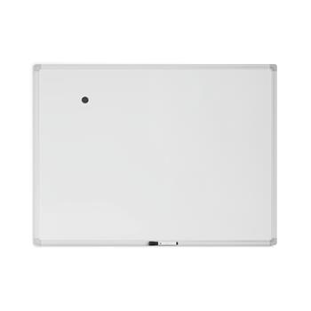 U Brands Magnetic Porcelain Steel Board, 48&quot; x 36&quot;, White Aluminum Frame