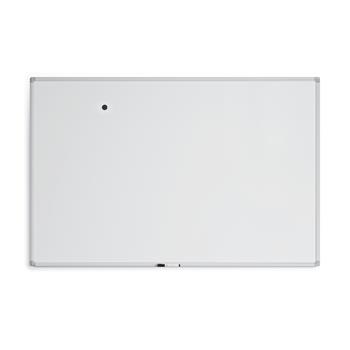 U Brands White Aluminum Framed Magnetic Porcelain Steel Board, 72&quot; W x 48&quot; H