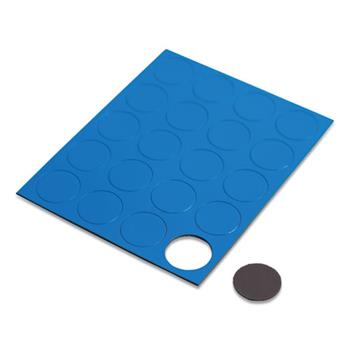 U Brands Heavy-Duty Board Magnets, Circles, 0.75&quot;, Blue, 20/Pack