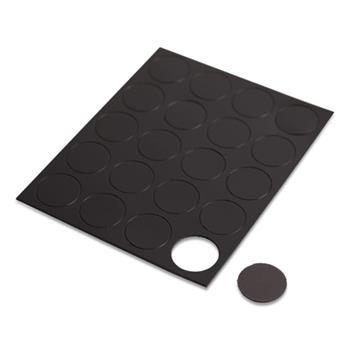 U Brands Heavy Duty Board Magnets, Circles, Black, 0.75&quot;, 20/Pack
