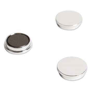 U Brands Board Magnets, Circles, Silver, 1.25&quot;, 10/Pack