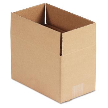 General Supply Fixed-Depth Shipping Boxes, Regular Slotted Container (RSC), 10&quot; x 6&quot; x 6&quot;, Brown Kraft, 25/Bundle