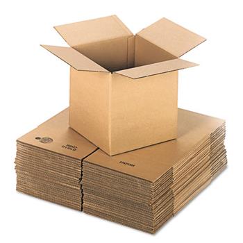 General Supply Cubed Fixed-Depth Shipping Boxes, Regular Slotted Container (RSC), 12&quot; x 12&quot; x 12&quot;, Brown Kraft, 25/Bundle