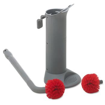 Unger Ergo Toilet Bowl Brush System: Wand, Brush Holder &amp; 2 Heads