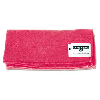 Unger SmartColor MicroWipes 4000, Heavy-Duty, 16 x 15, Red, 10/Case