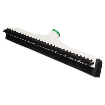Unger&#174; Sanitary Brush w/Squeegee, 18&quot; Brush, Moss Handle