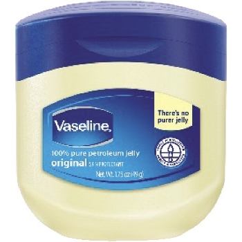 Vaseline&#174; 100% Pure Petroleum Jelly Original Skin Protectant, 1.75 oz plastic jar with flip-top lid