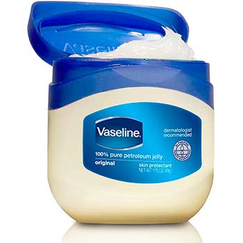 Vaseline 100% Pure Petroleum Jelly Original Skin Protectant, 13 oz plastic jar with flip-top lid