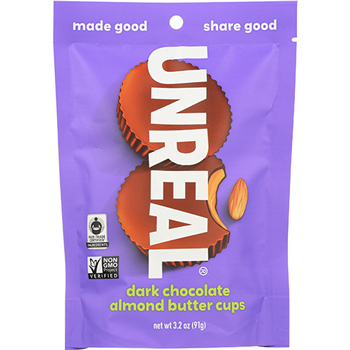 UnReal&#174; Dark Chocolate Almond Butter Cups, 8/BG