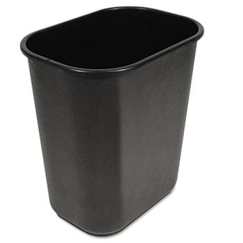 UNISAN Soft-Sided Wastebasket, 28qt, Black