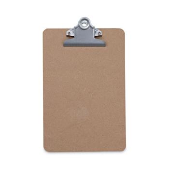 Universal Hardboard Clipboard, 0.75&quot; Clip Capacity, Holds 5 x 8 Sheets, Brown
