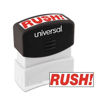 Universal Message Stamp, RUSH, Pre-Inked One-Color, Red