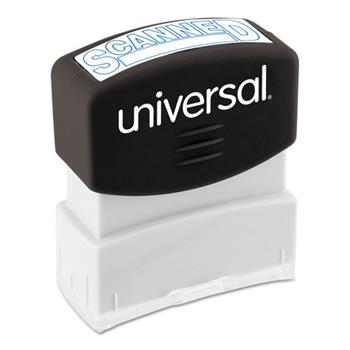 Universal Message Stamp, SCANNED, Pre-Inked One-Color, Blue