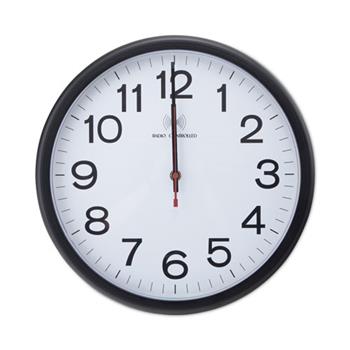 Universal Deluxe 13 1/2&quot; Indoor/Outdoor Atomic Clock, 13.5&quot; Overall Diameter, Black Case, 1 AA (sold separately)