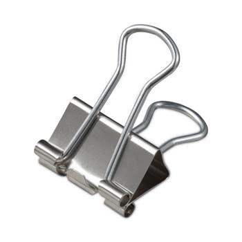 Universal Binder Clips with Storage Tub, Small, Silver, 40/Pack