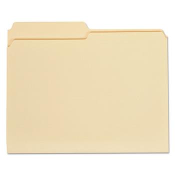Universal Top Tab File Folders, 1/2-Cut Tabs: Assorted, Letter Size, 0.75&quot; Expansion, Manila, 100/Box