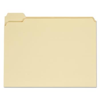 Universal Top Tab File Folders, 1/5-Cut Tabs: Assorted, Letter Size, 0.75&quot; Expansion, Manila, 100/Box