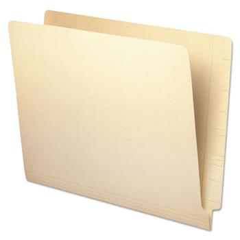 Universal Deluxe Reinforced End Tab Folders, Straight Tabs, Letter Size, 0.75&quot; Expansion, Manila, 100/Box
