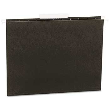 W.B. Mason Co. Hanging File Folders, 1/3 Tab, 11 Point Stock, Letter, Standard Green, 25/BX
