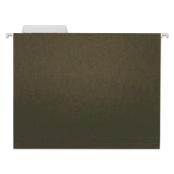 Universal Hanging File Folders, Letter Size, 1/3-Cut Tabs, Standard Green, 25/Box