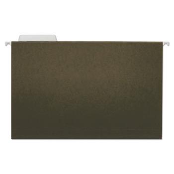 Universal Hanging File Folders, Legal Size, 1/3-Cut Tabs, Standard Green, 25/Box