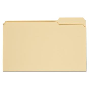 Universal Top Tab File Folders, 1/3-Cut Tabs: Right Position, Legal Size, 0.75&quot; Expansion, Manila, 100/Box