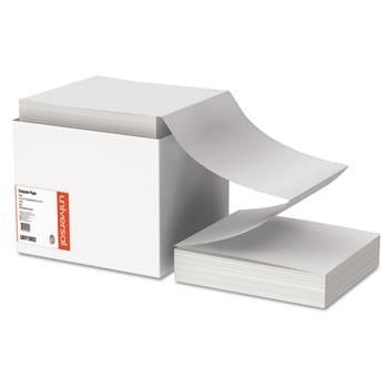 Universal Printout Paper, 1-Part, 20 lb, 0.5&quot; Perforation, 9.5&quot; x 11&quot;, White, 2400 Sheets/Carton