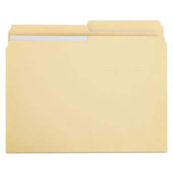 Universal Double-Ply Top Tab Manila File Folders, 1/2-Cut Tabs: Assorted, Letter Size, 0.75&quot; Expansion, Manila, 100/Box