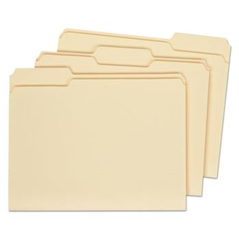 Universal Double-Ply Top Tab Manila File Folders, 1/3-Cut Tabs: Assorted, Letter Size, 0.75&quot; Expansion, Manila, 100/Box