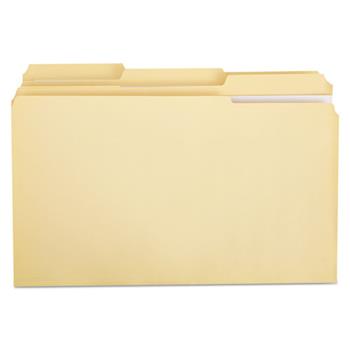 Universal Double-Ply Top Tab Manila File Folders, 1/3-Cut Tabs: Assorted, Legal Size, 0.75&quot; Expansion, Manila, 100/Box
