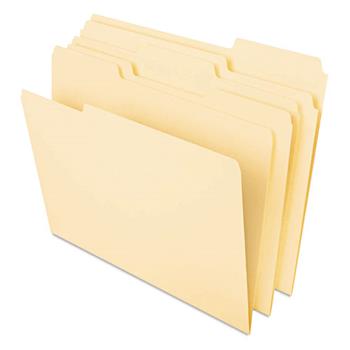 Universal Deluxe Heavyweight File Folders, 1/3-Cut Tabs: Assorted, Legal Size, 0.75&quot; Expansion, Manila, 50/Pack