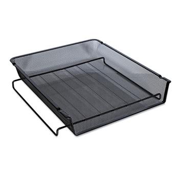 Universal Deluxe Mesh Stackable Front Load Tray, 1 Section, Letter Size Files, 11.25&quot; x 13&quot; x 2.75&quot;, Black