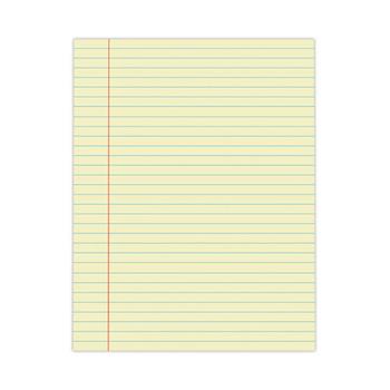 Universal Glue Top Pads, Wide Ruled, 8.5&quot; x 11&quot;, Canary-Yellow Paper, 50 Sheets/Pad, 12 Pads