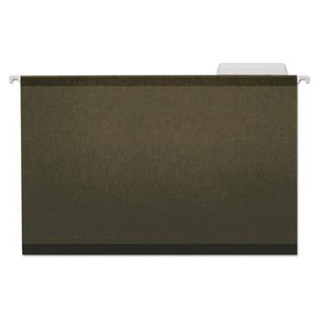 Universal Deluxe Reinforced Recycled Hanging File Folders, Legal Size, 1/3-Cut Tabs, Standard Green, 25/Box